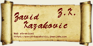 Zavid Kazaković vizit kartica